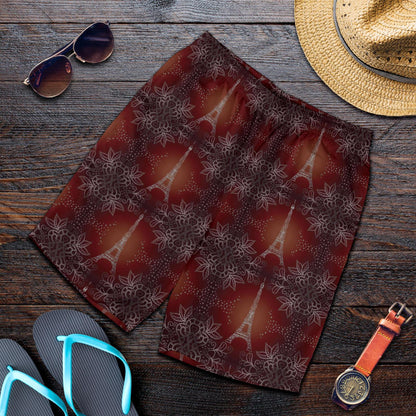 Eiffel Tower Drawing Print Mens Shorts-JTAMIGO.COM