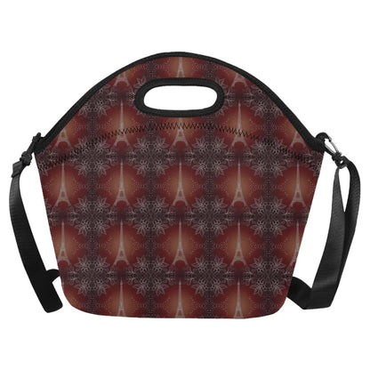 Eiffel Tower Drawing Print Neoprene Lunch Bag (Model 1669)(Large)-JTAMIGO.COM