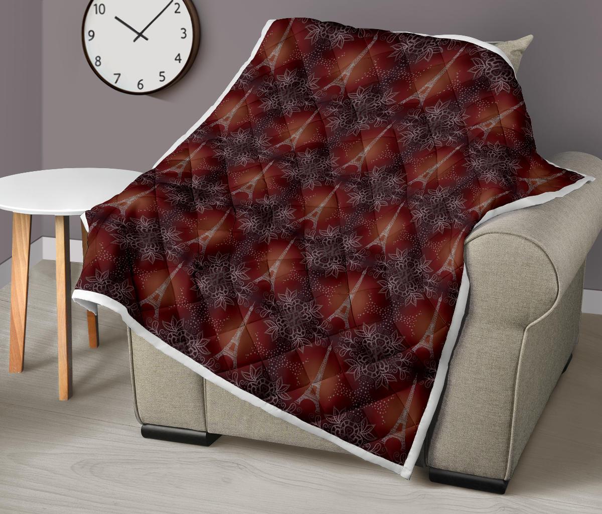 Eiffel Tower Drawing Print Premium Quilt-JTAMIGO.COM