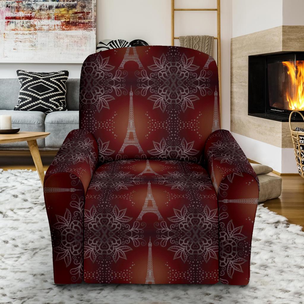 Eiffel Tower Drawing Print Single Sofa Slipcover -JTAMIGO.COM