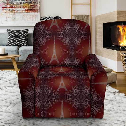 Eiffel Tower Drawing Print Single Sofa Slipcover -JTAMIGO.COM