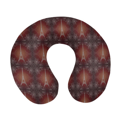 Eiffel Tower Drawing Print U-Shaped Travel Neck Pillow-JTAMIGO.COM