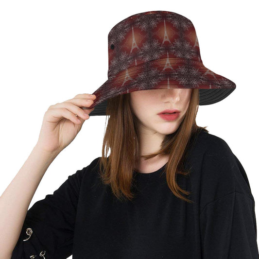 Eiffel Tower Drawing Print Unisex Bucket Hat