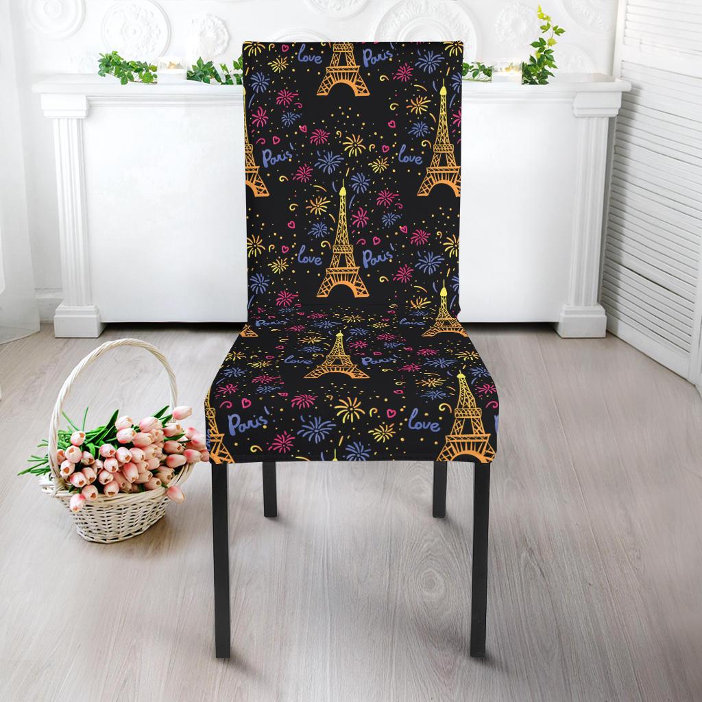 Eiffel Tower Love Paris Print Dinning Chair Slipper-JTAMIGO.COM