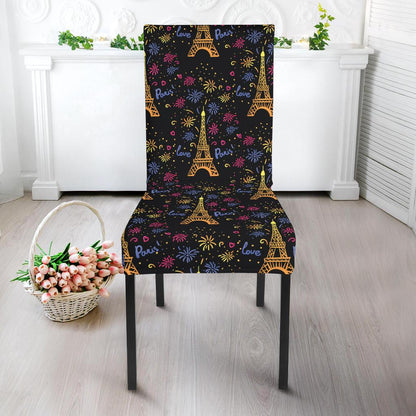 Eiffel Tower Love Paris Print Dinning Chair Slipper-JTAMIGO.COM