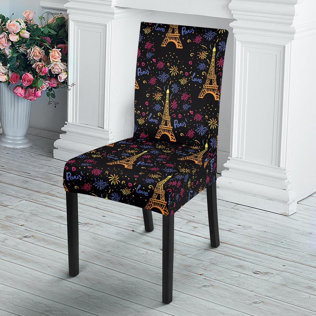 Eiffel Tower Love Paris Print Dinning Chair Slipper-JTAMIGO.COM