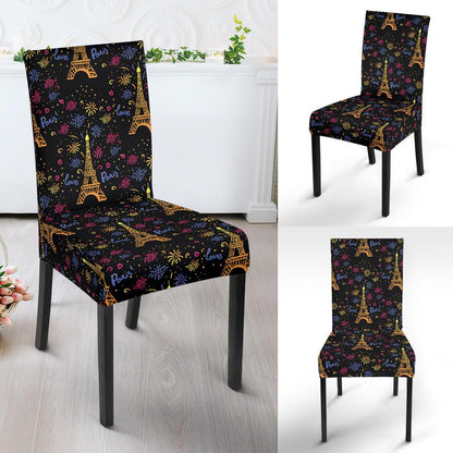Eiffel Tower Love Paris Print Dinning Chair Slipper-JTAMIGO.COM