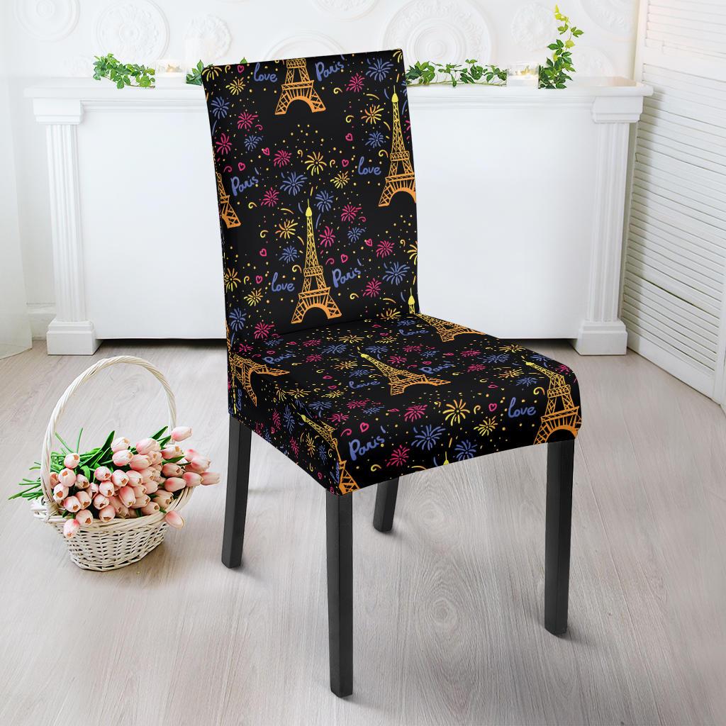 Eiffel Tower Love Paris Print Dinning Chair Slipper-JTAMIGO.COM