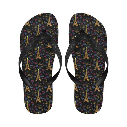 Eiffel Tower Love Paris Print Flip Flops-JTAMIGO.COM