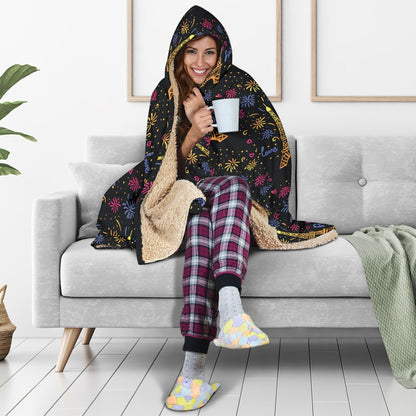 Eiffel Tower Love Paris Print Hooded Blanket-JTAMIGO.COM