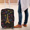 Eiffel Tower Love Paris Print Luggage Cover Protector