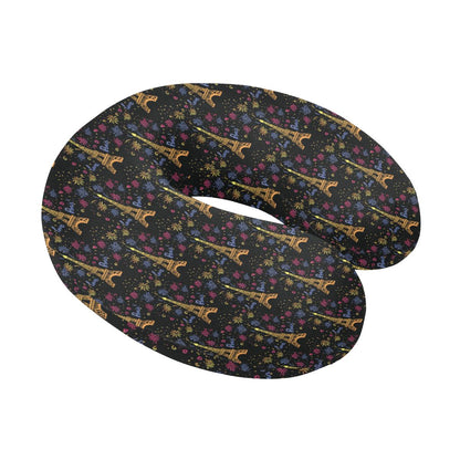 Eiffel Tower Love Paris Print U-Shaped Travel Neck Pillow-JTAMIGO.COM