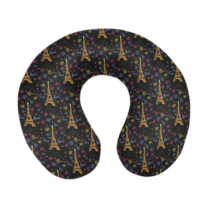 Eiffel Tower Love Paris Print U-Shaped Travel Neck Pillow-JTAMIGO.COM
