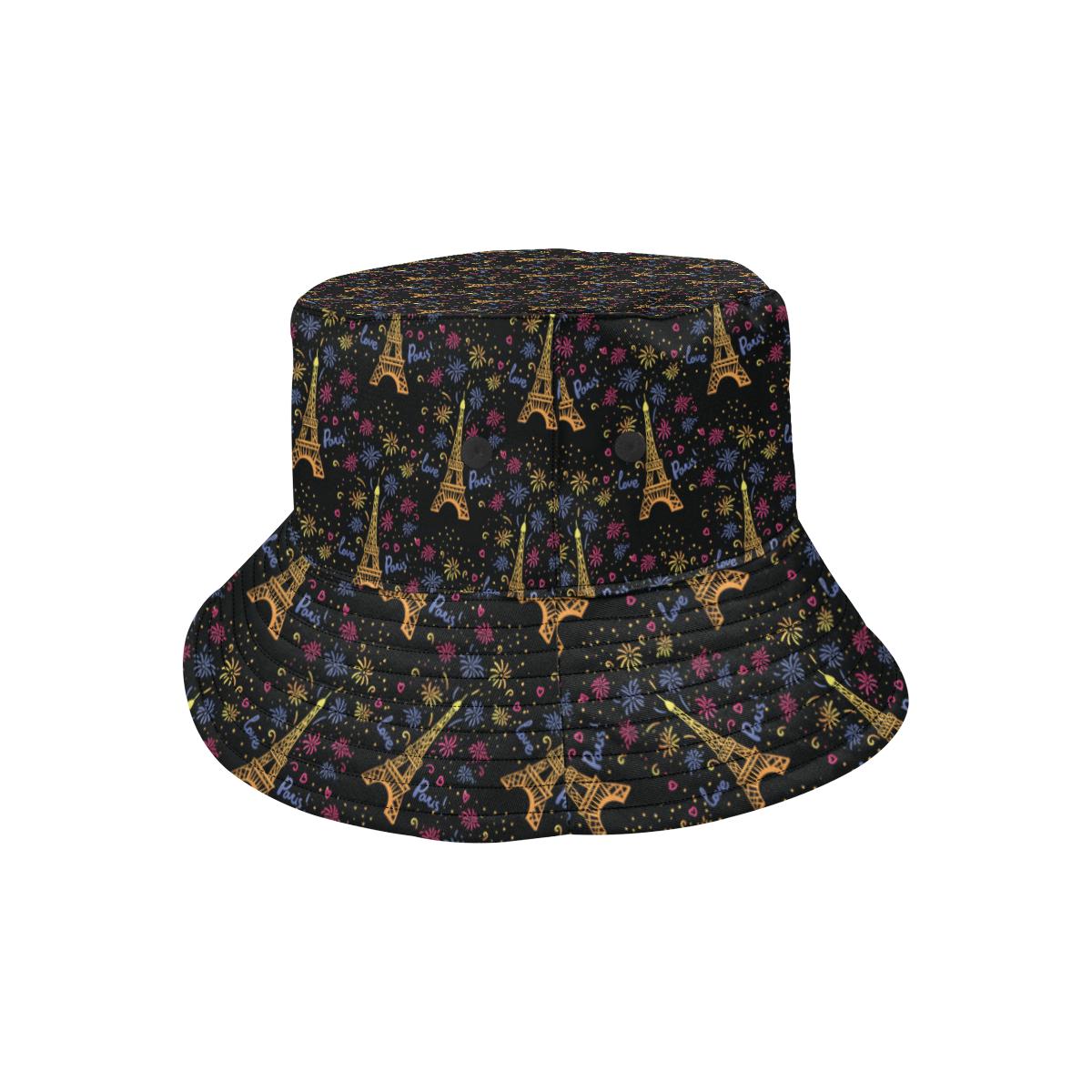 Eiffel Tower Love Paris Print Unisex Bucket Hat
