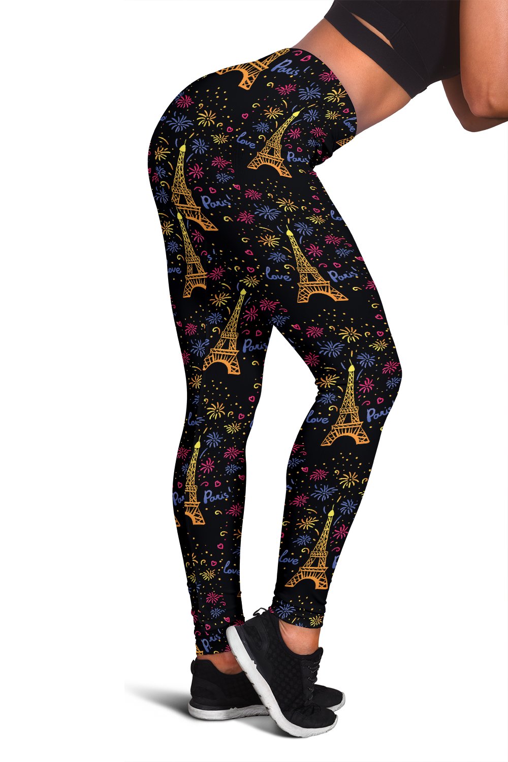 Eiffel Tower Love Paris Print Women Leggings