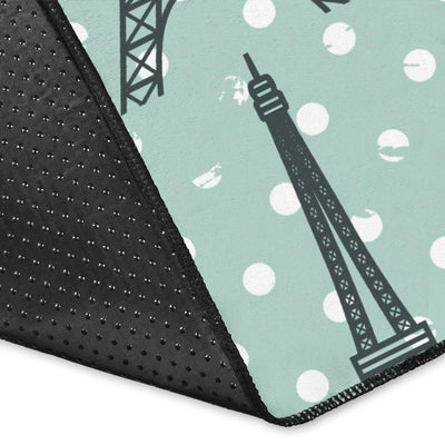 Eiffel Tower Polka Dot Print Area Rugs-JTAMIGO.COM