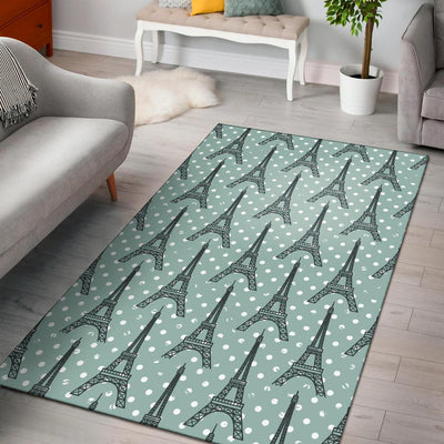 Eiffel Tower Polka Dot Print Area Rugs-JTAMIGO.COM