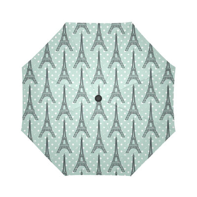 Eiffel Tower Polka Dot Print Automatic Foldable Umbrella