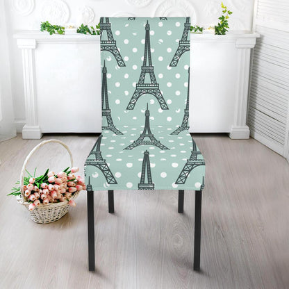 Eiffel Tower Polka Dot Print Dinning Chair Slipper-JTAMIGO.COM