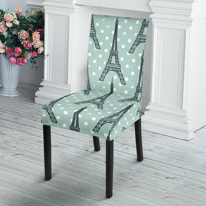 Eiffel Tower Polka Dot Print Dinning Chair Slipper-JTAMIGO.COM