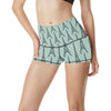 Eiffel Tower Polka Dot Print High Waisted Spandex Shorts-JTAMIGO.COM