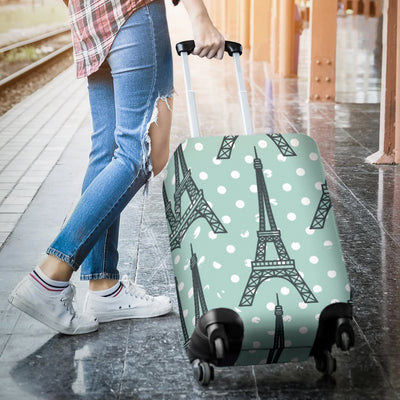 Eiffel Tower Polka Dot Print Luggage Cover Protector
