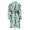 Eiffel Tower Polka Dot Print Men Bath Robe-JTAMIGO.COM