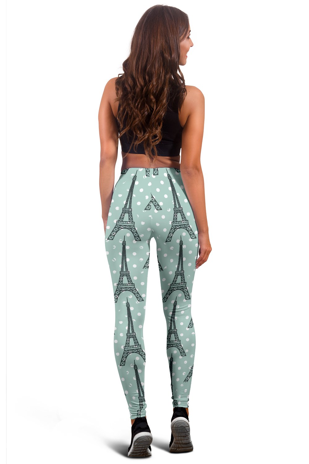Eiffel Tower Polka Dot Print Women Leggings