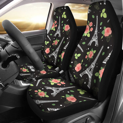 Eiffel Tower Rose Print Universal Fit Car Seat Covers