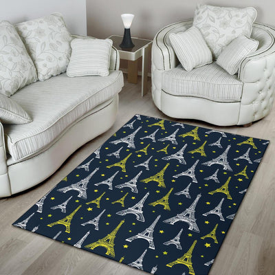 Eiffel Tower Star Print Area Rugs-JTAMIGO.COM