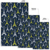 Eiffel Tower Star Print Area Rugs-JTAMIGO.COM