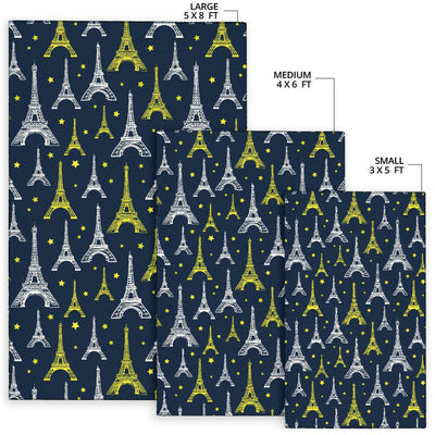 Eiffel Tower Star Print Area Rugs-JTAMIGO.COM