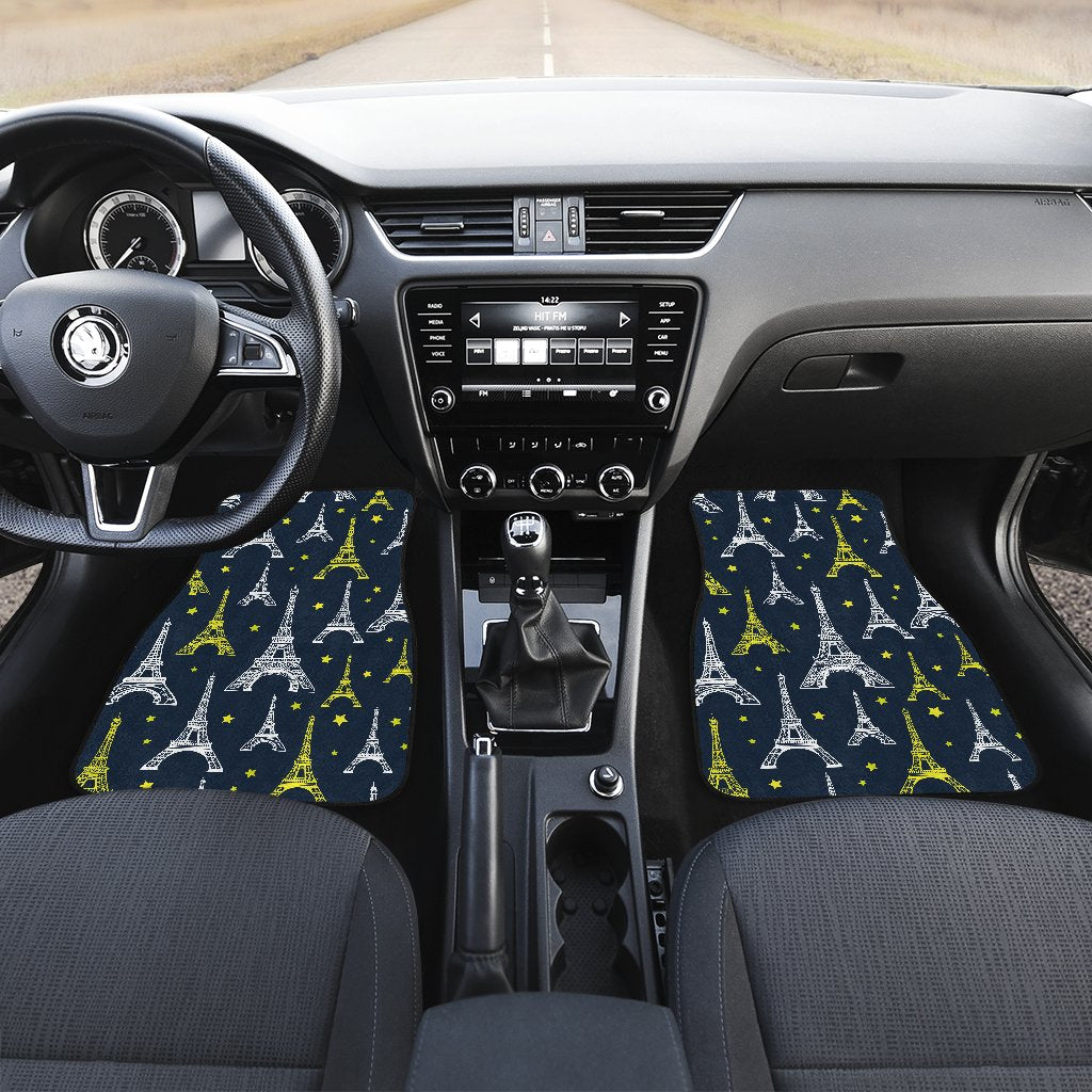 Eiffel Tower Star Print Car Floor Mats