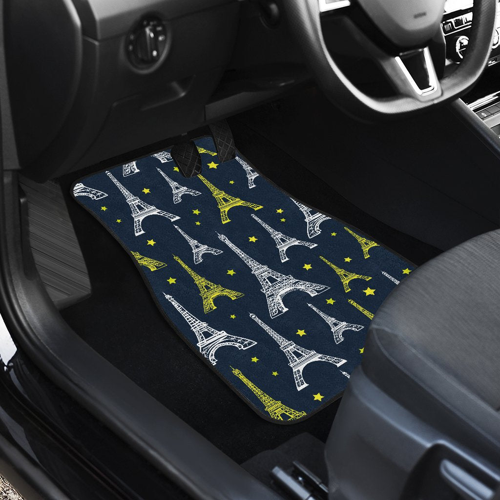 Eiffel Tower Star Print Car Floor Mats