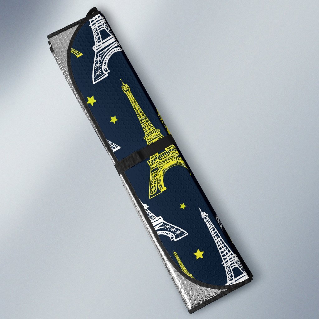 Eiffel Tower Star Print Car Sun Shade For Windshield