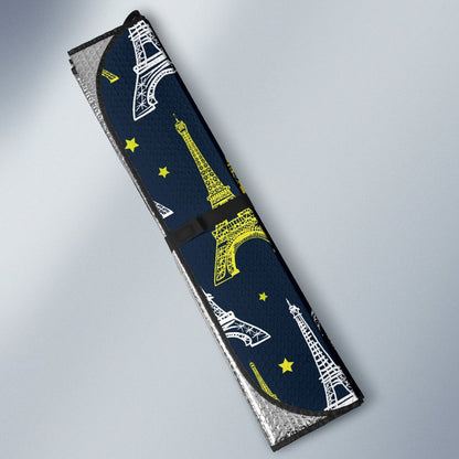 Eiffel Tower Star Print Car Sun Shade For Windshield