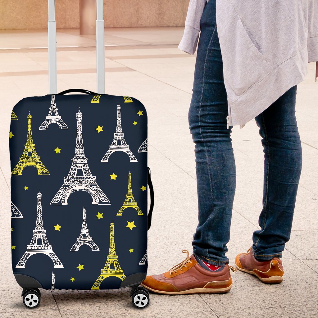 Eiffel Tower Star Print Luggage Cover Protector