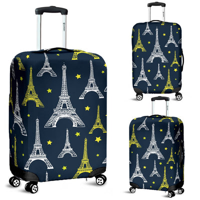 Eiffel Tower Star Print Luggage Cover Protector