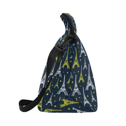 Eiffel Tower Star Print Neoprene Lunch Bag (Model 1669)(Large)-JTAMIGO.COM