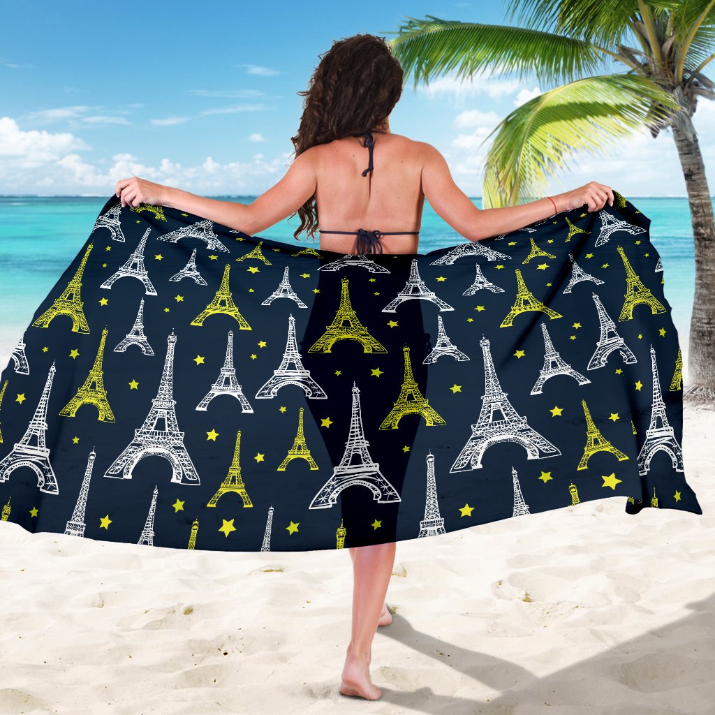 Eiffel Tower Star Print Sarong Pareo Wrap