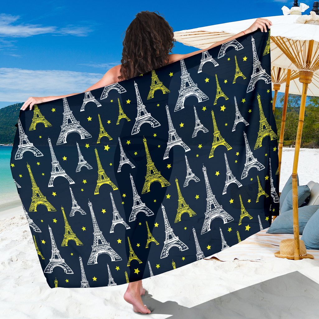 Eiffel Tower Star Print Sarong Pareo Wrap