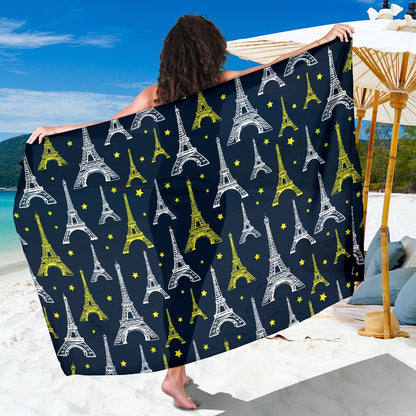 Eiffel Tower Star Print Sarong Pareo Wrap