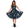 Eiffel Tower Star Print Sleeveless Dress