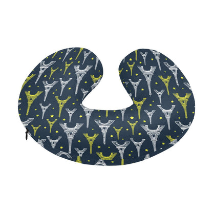 Eiffel Tower Star Print U-Shaped Travel Neck Pillow-JTAMIGO.COM