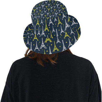 Eiffel Tower Star Print Unisex Bucket Hat