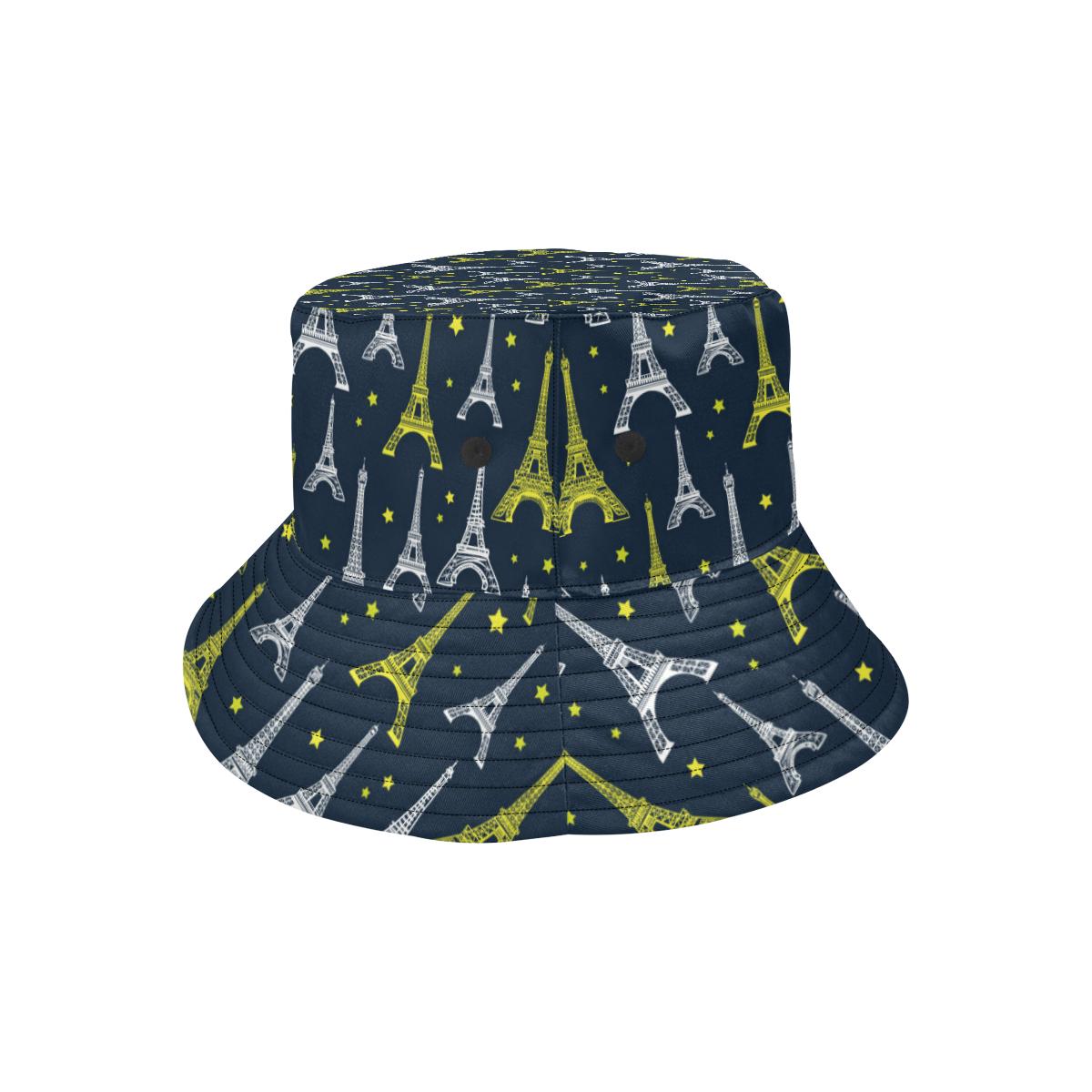 Eiffel Tower Star Print Unisex Bucket Hat