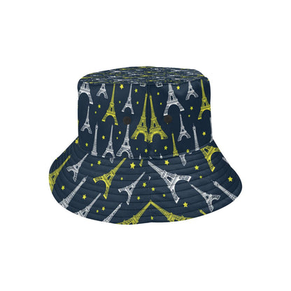 Eiffel Tower Star Print Unisex Bucket Hat