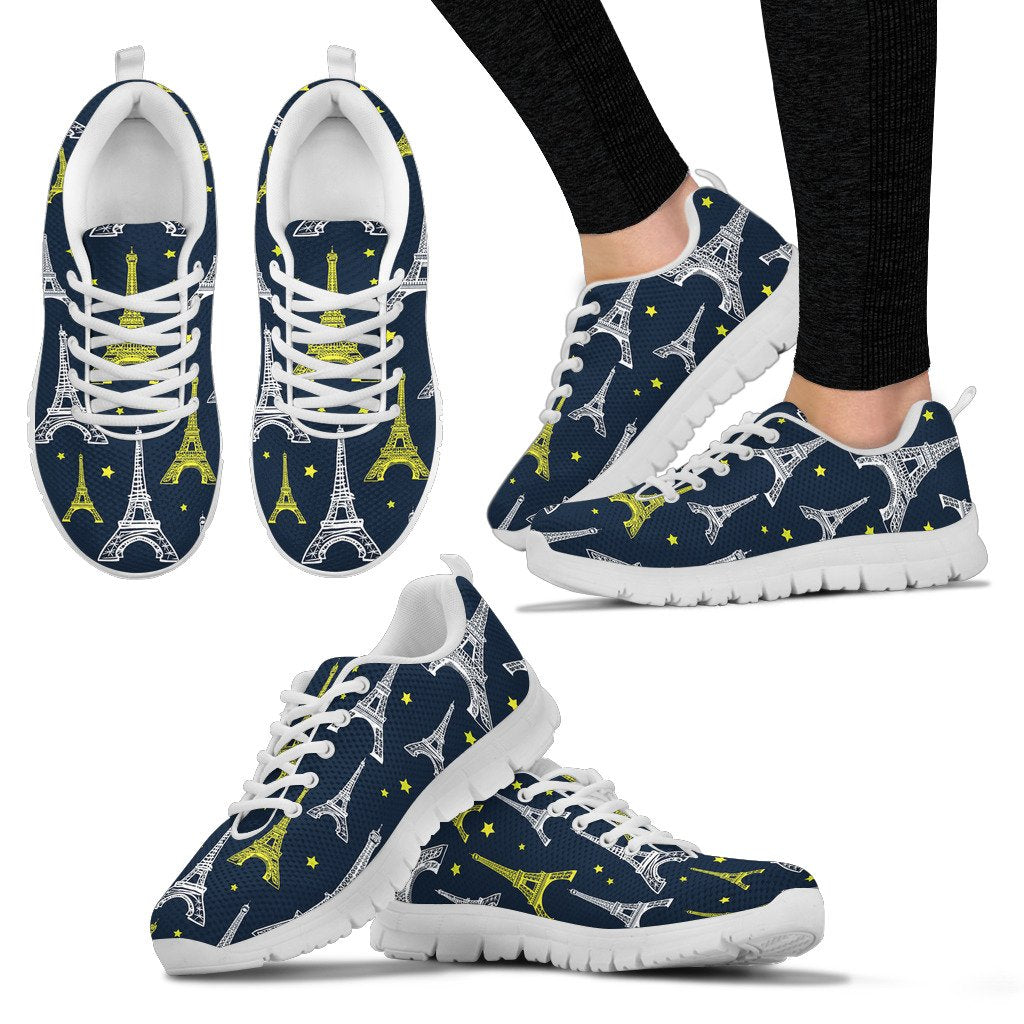 Eiffel Tower Star Print Women Sneakers Shoes