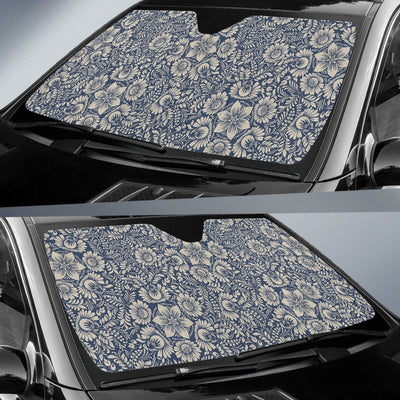 Elegant Floral Print Pattern Car Sun Shade For Windshield