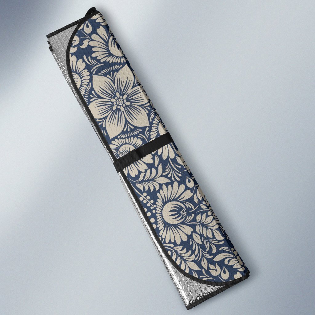 Elegant Floral Print Pattern Car Sun Shade For Windshield
